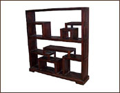 Multiple Shelves Wooden Display Unit